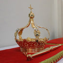 Conjunto do Divino (Coroa, Salva e Cetro) banhado a ouro