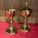 Conjunto de Cálice e Âmbula Veneziano banhados a ouro