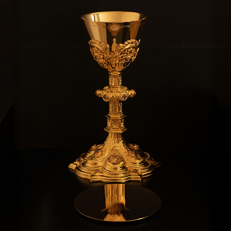 Cálice Cor Amoris banhado a ouro