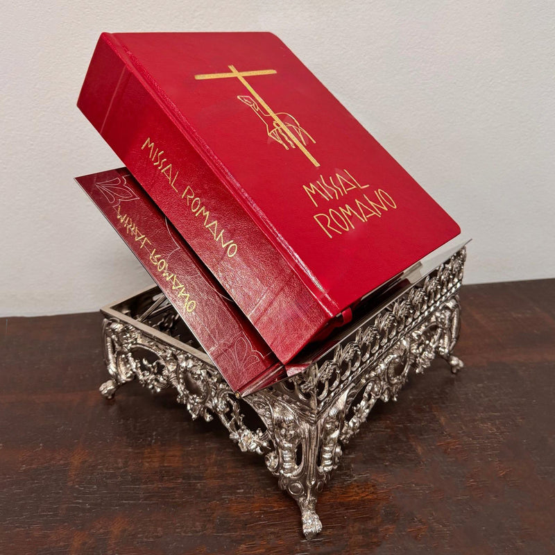 Estante de Altar Barroca banhada a níquel