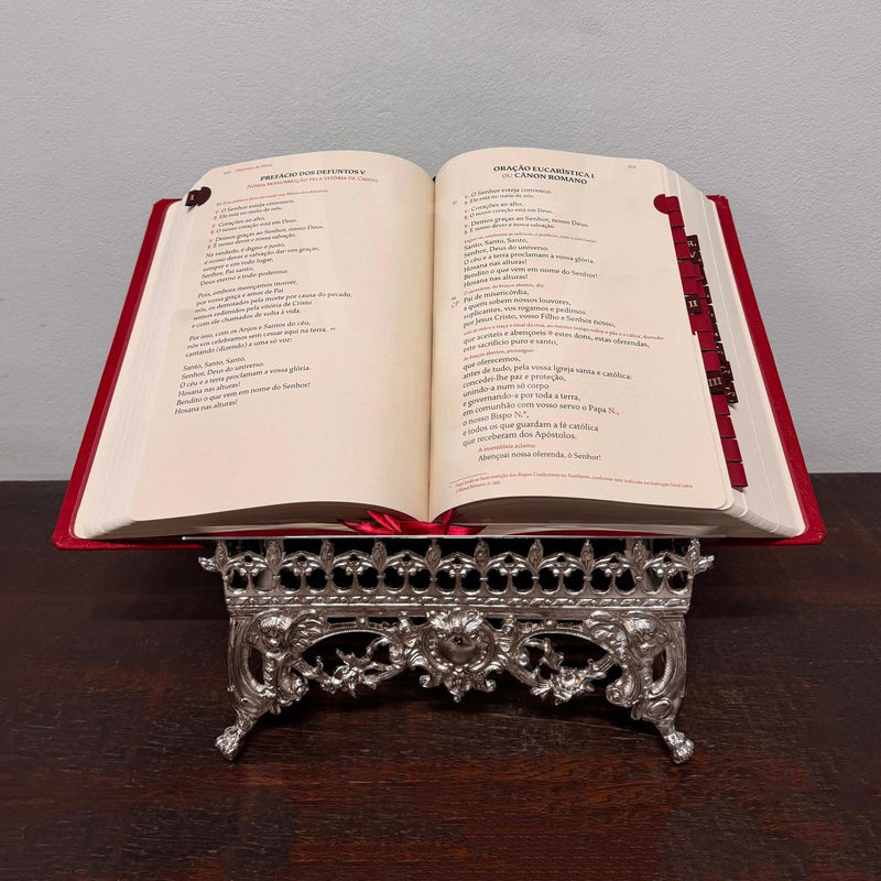 Estante de Altar Barroca banhada a níquel