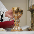 Conjunto de Cálice e Âmbula Virtudes em banho misto de ouro e níquel