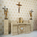 Crucifixo 120cm de Parede Ornado com Metal (banho de ouro)