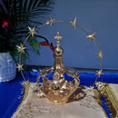 Coroa 4 com Estrelas banhada a ouro