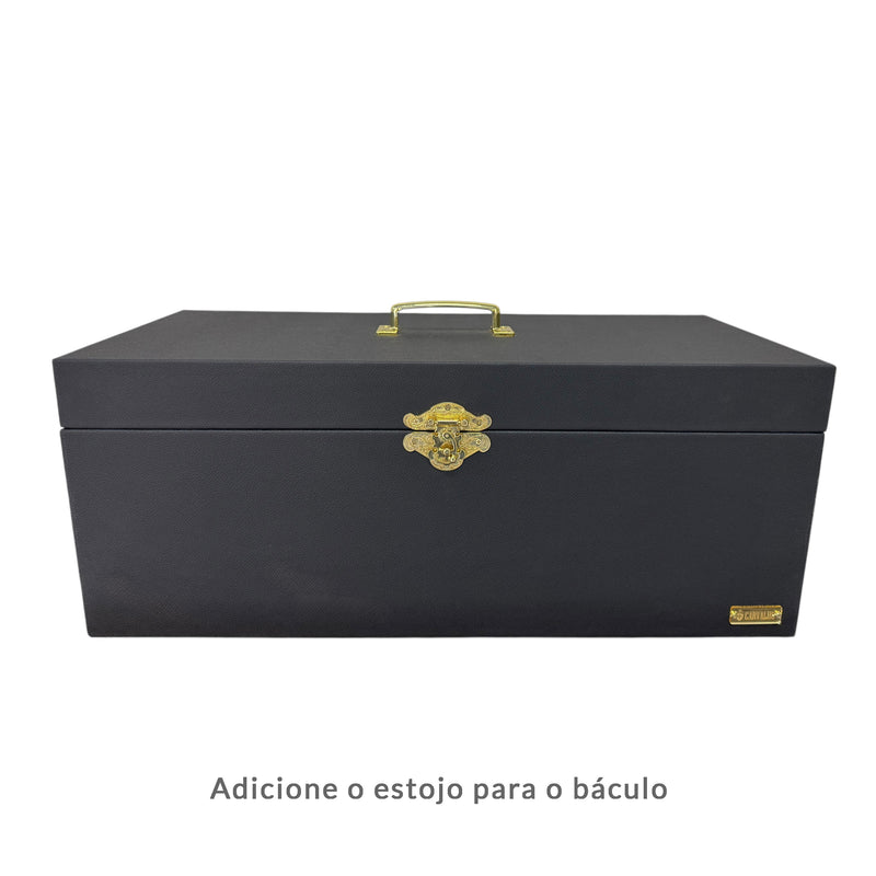 Báculo São Carlos Borromeu banhado a níquel (com a haste espiral)