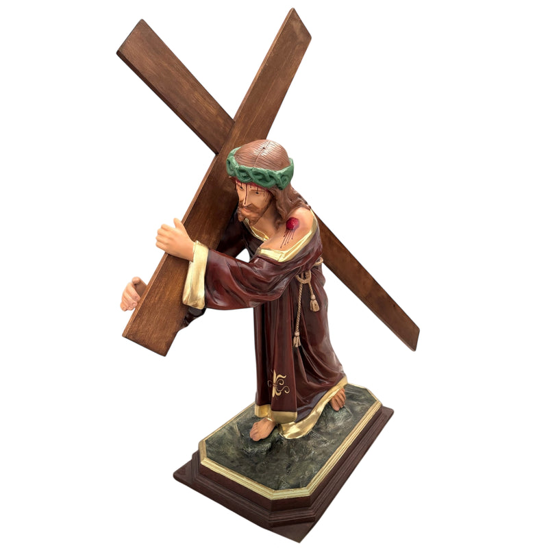 Nosso Senhor dos Passos 107cm - com Base de Madeira