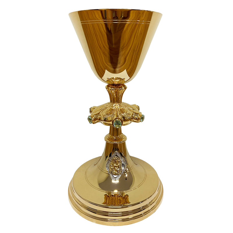 Conjunto de Cálice e Âmbula São José banhados a ouro