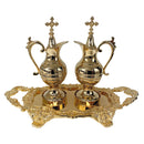 Conjunto Galheteiro Romano banhado a ouro