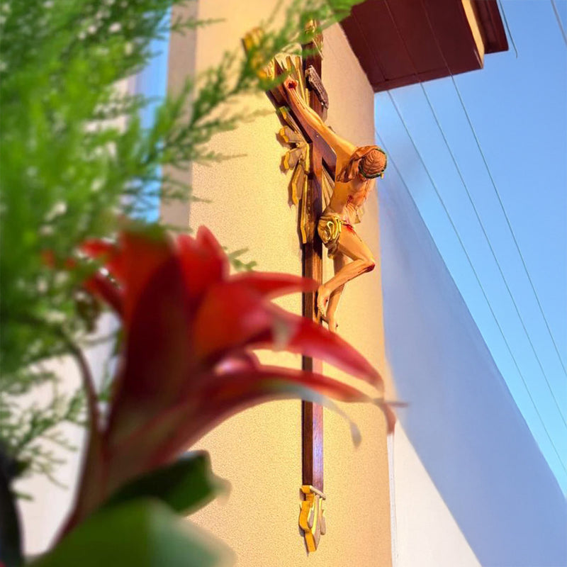 Crucifixo Cristo Pendente 120cm de Parede Ornado