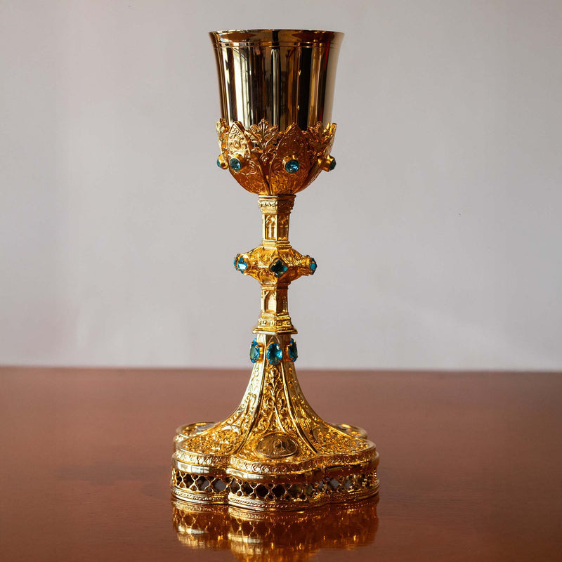 Cálice Templum Dei mod. B banhado a ouro