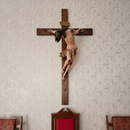 Crucifixo Cristo Pendente 215cm de Parede