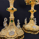 Conjunto de Cálice e Âmbula Templum Dei mod. B banhados a ouro