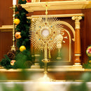 Ostensório Catedral com Pedras banhado a ouro