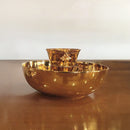 Conjunto Duas Espécies banhado a ouro