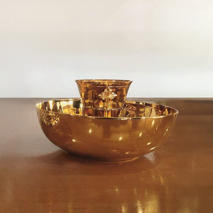 Conjunto Duas Espécies banhado a ouro