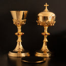 Conjunto de Cálice e Âmbula Ave Crux banhados a ouro