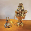 Turíbulo Cinzelado banhado a ouro