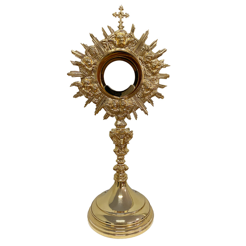 Ostensório JHS banhado a ouro