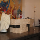 Cruz Processional Catedral banhada a níquel - haste lisa