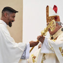 Báculo São Carlos Borromeu banhado a ouro (com a haste lisa)