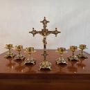 Conjunto de Castiçais Peq. em Bronze (7 Peças)