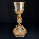 Cálice Virtudes com Grade banhado a ouro