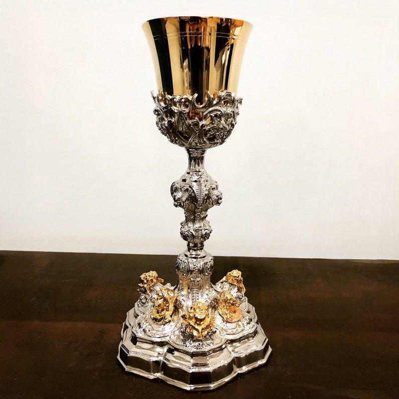 Cálice Sagrada Família banhado a níquel