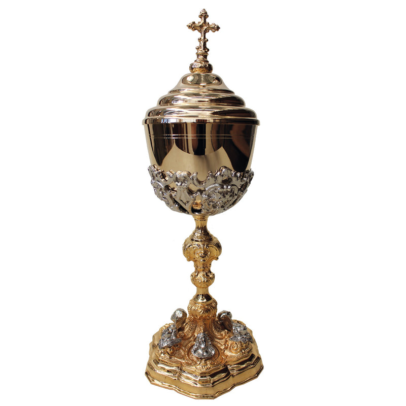 Conjunto de Cálice e Âmbula Sagrada Família banhados a ouro