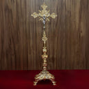 Cruz de Altar Barroca Peq. banhada a ouro