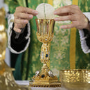 Cálice Virtudes com Grade banhado a ouro