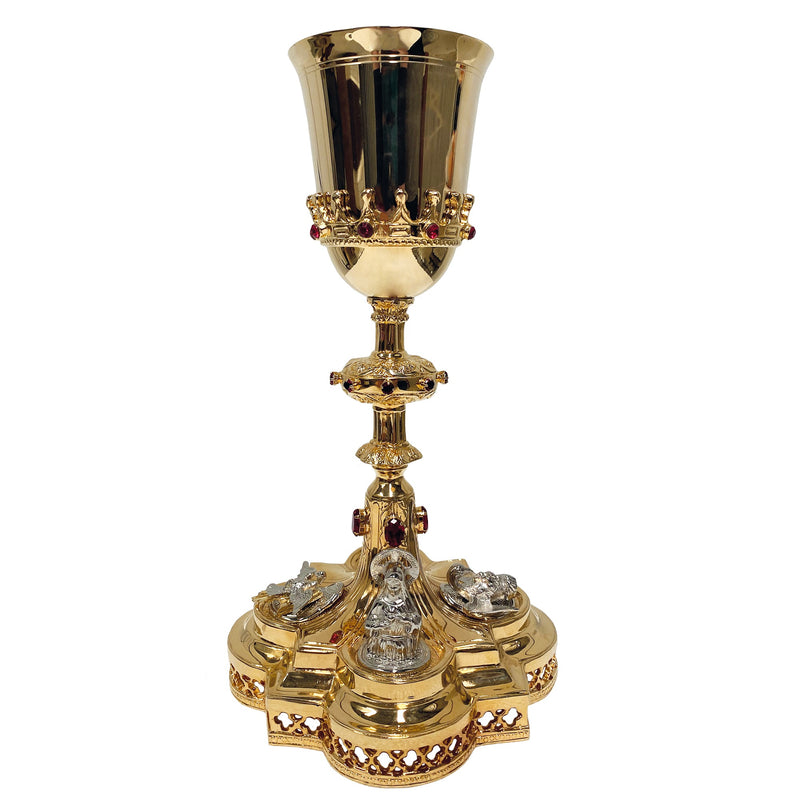 Conjunto de Cálice e Âmbula Vaticano banhados a ouro