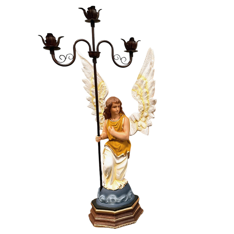 Anjo com Candelabro Ajoelhado 104cm (Lado esquerdo)