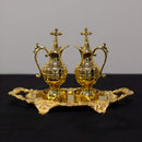Conjunto Galheteiro Romano banhado a ouro
