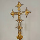 Cruz Processional Vaticana banhada a níquel - haste espiral