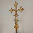 Cruz Processional Vaticana banhada a níquel - haste lisa