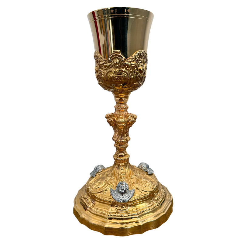 Cálice Passio Christi banhado a ouro