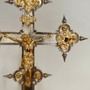 Cruz Processional Vaticana banhada a níquel - haste lisa