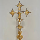 Cruz Processional Vaticana banhada a níquel - haste espiral