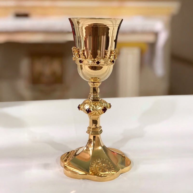 Cálice Gótico banhado a ouro