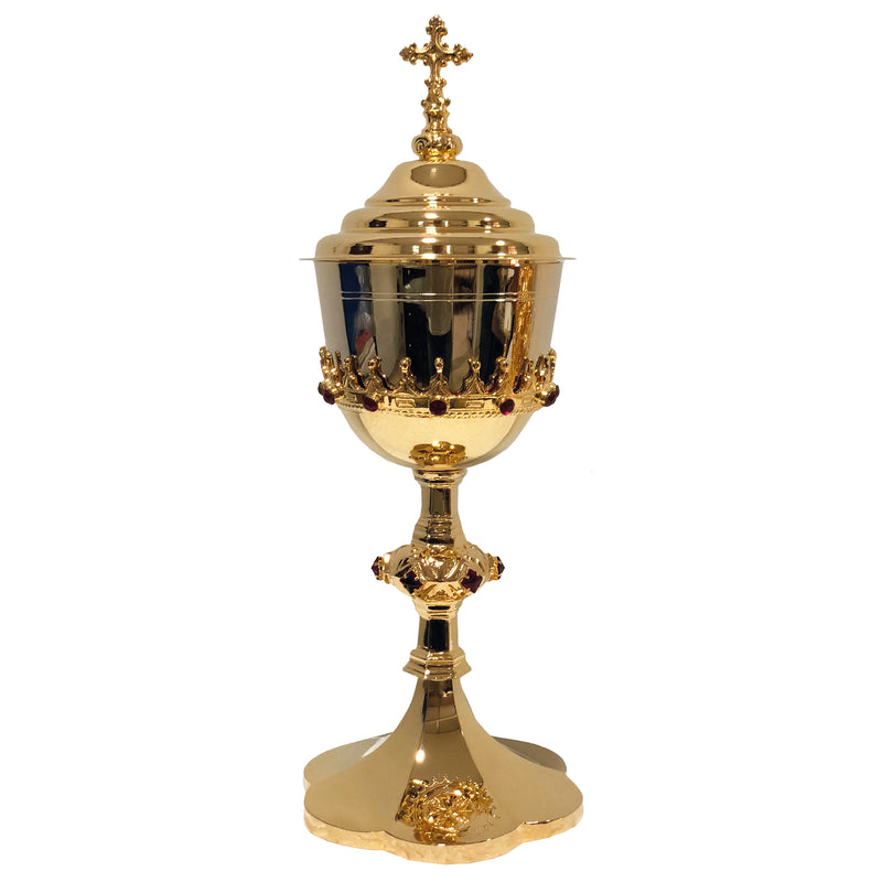 Conjunto de Cálice e Âmbula Gótico banhados a ouro