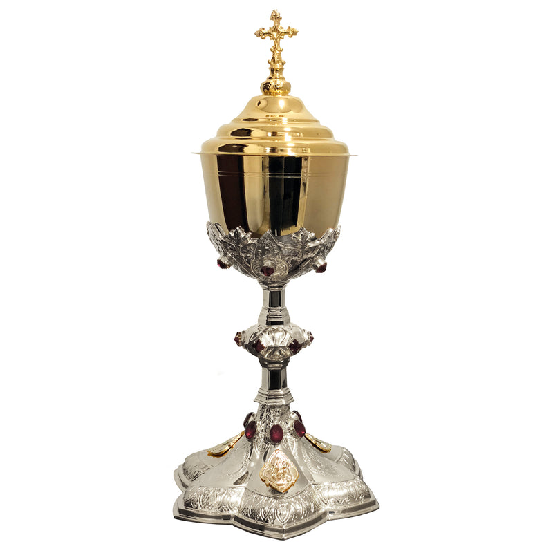 Conjunto de Cálice e Âmbula Notre-Dame banhados a níquel