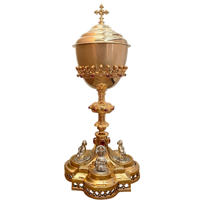 Conjunto de Cálice e Âmbula Vaticano banhados a ouro