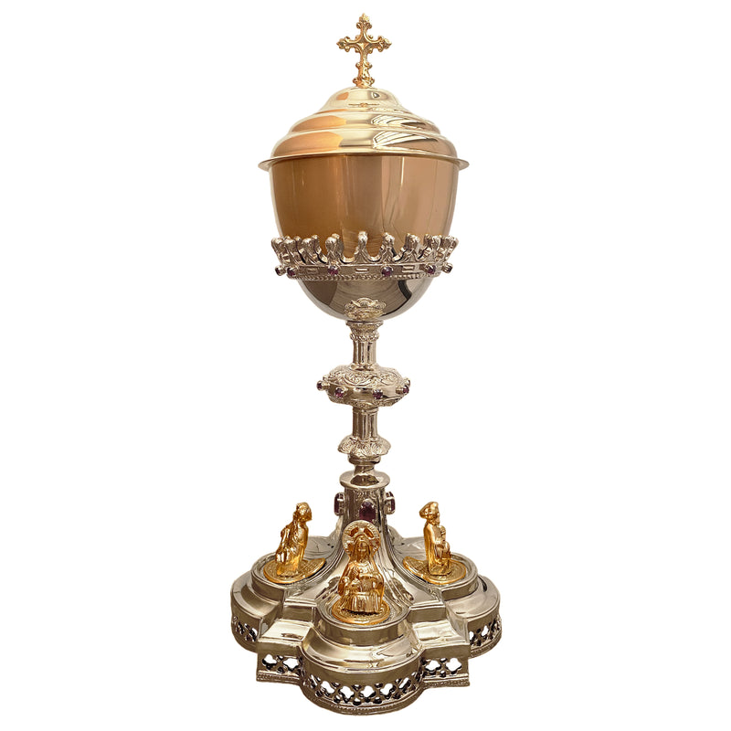 Conjunto de Cálice e Âmbula Vaticano banhados a níquel