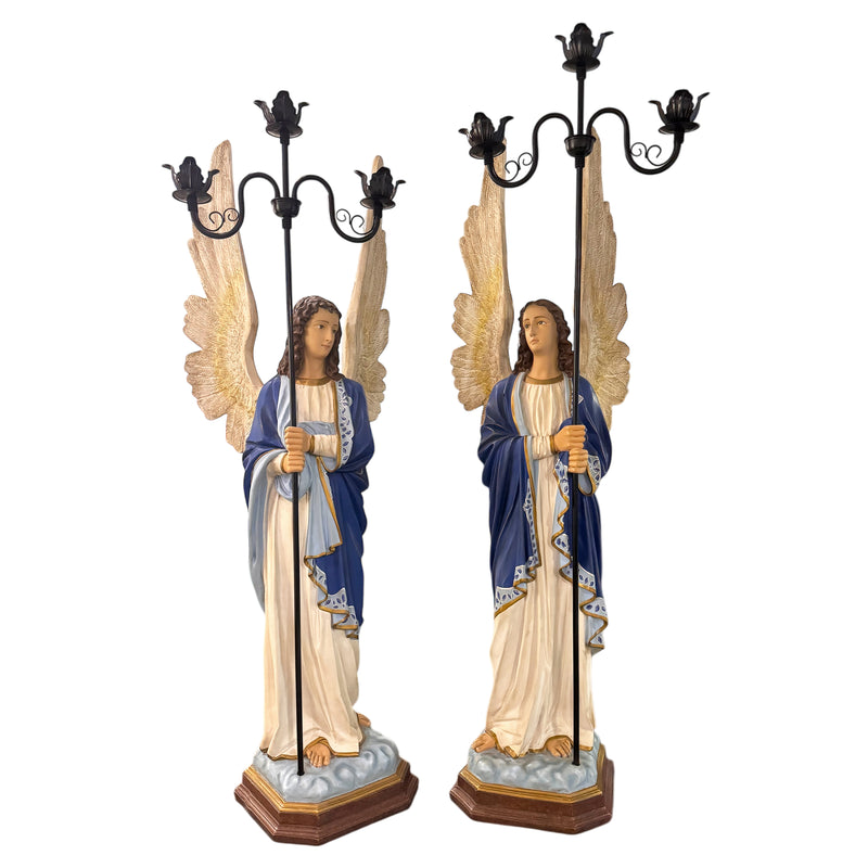 Par de Anjos com Candelabro 150cm