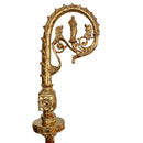 Báculo São Carlos Borromeu banhado a ouro (com a haste lisa)