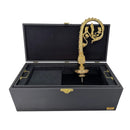 Báculo São Carlos Borromeu banhado a ouro (com a haste espiral)