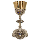 Conjunto de Cálice e Âmbula Pantokrator banhados a níquel