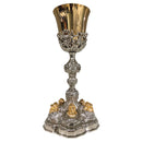 Conjunto de Cálice e Âmbula Sagrada Família banhados a níquel