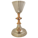 Conjunto de Cálice e Âmbula Santa Maria Mãe de Deus banhados a níquel