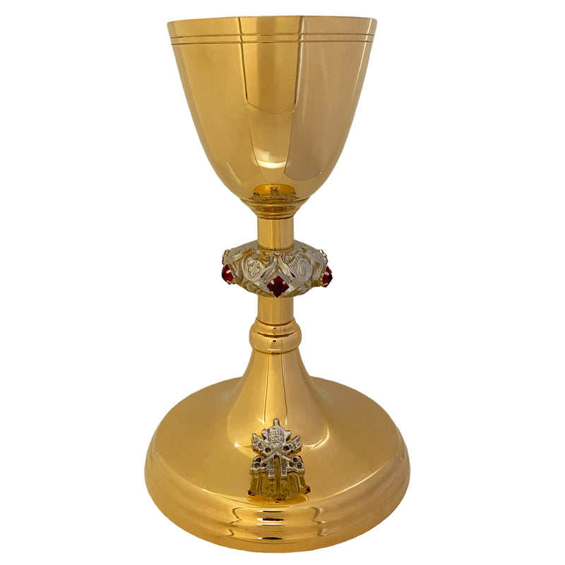 Conjunto de Cálice e Âmbula São Pedro banhados a ouro